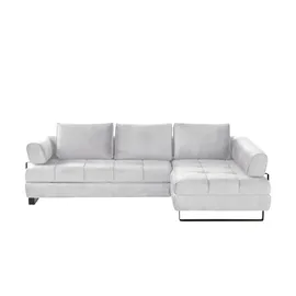 Switch Eckcouch Mikrofaser 3-Sitzer Grau