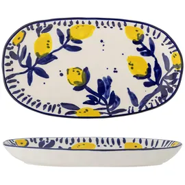 Bloomingville Creative Collection Maxima Servierplatte, Blue, Steingut, L29xH4xB16,5 cm