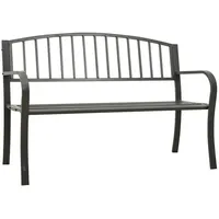 VidaXL Gartenbank Grau 120 cm Stahl