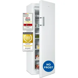 Exquisit Gefrierschrank GS5271-NF-H-010D weiss | No Frost | Nutzinhalt: 194 L | Temperaturregelung | Alarm