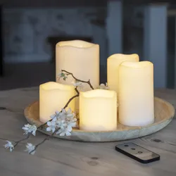 LED Kerzenset - flackernde LED - Batteriebetrieb - Timer - Fernbedienung - für A...