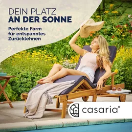 CASARIA Tami Sun Gartenliegen-Set 2er-Set 200 x 60 x 80 cm Braun