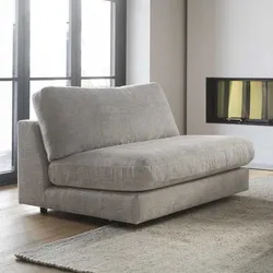 Kleines Sofa hellgrau 112 cm breit - 103 cm tief 69 cm Sitztiefe