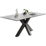 Esstisch ausziehbar Ela 3 160 x 90 x 75 Esszimmertisch Graphit/Keramik Hell 13512 - Grau