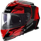 LS2 Storm II Tracker Helm, schwarz-rot, - 2XL für Männer