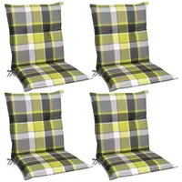 Beautissu 4er Set Niedriglehner Auflage Sunny 100x50x6cm Grün