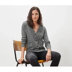 Tchibo - Strickjacke mit Wolle - Damen - Gr. XL - grau