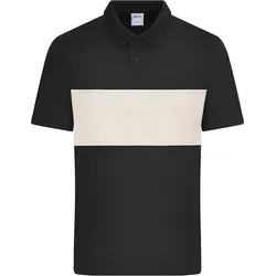 Polo colour-block unisex - Farbe braun, schwarz - Größe XXS