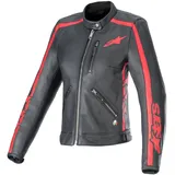 Alpinestars Stella Dyno Lederjacke Damen - Schwarz/Rot - M