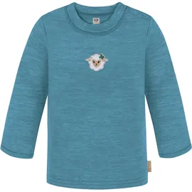 normani Outdoor Sports Baby Merino Longsleeve Taupo in Blau | Gr.: 86/92