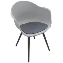 Gravidus Gartenstuhl 61 x 56 x 74 cm grau 4 St.