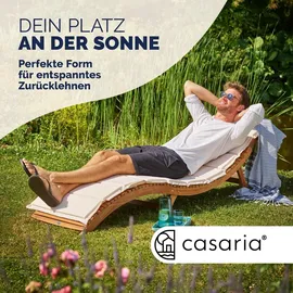 CASARIA Sonnenliege 190 x 60 x 51 cm braun klappbar