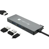 TECHLY Hub USB-C 4 in 1