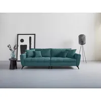 Inosign Big-Sofa »Lörby«, auch mit Aqua clean-Bezug, feine Steppung im Sitzbereich, lose Kissen blau