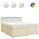 vidaXL Boxspringbett 180 x 200 cm Creme