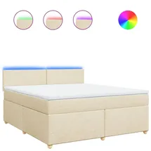 vidaXL Boxspringbett 180 x 200 cm Creme