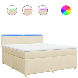 vidaXL Boxspringbett 180 x 200 cm Creme