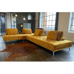 KAWOLA Sofa WIOLO Ecksofa velvet cognac