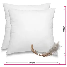 Wometo Federkissen 40 x 40 cm Weiß