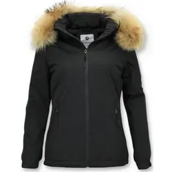 Beluomo  Parkas Pelzkragen Größe M  in Schwarz, EU S