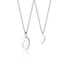 Elli Ketten-Set »Halskette Mutter Kind Vogel Symbol 925 Sterling Silver« Elli Silber 45