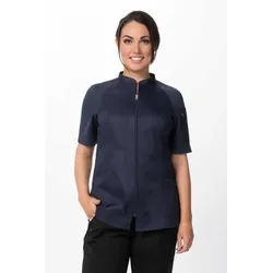 Chef Works® Damenkochjacke ARCADIA Flex Serie nachhaltig, Reisverschluss, Grau, Größe M