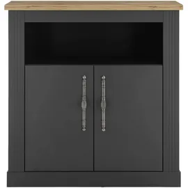 OTTO home WESTMINSTER 92 x 95 x 45 cm Dunkelgrau / Wotan Eiche