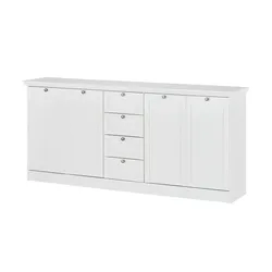 Sideboard  Laurito , weiß , Maße (cm): B: 200 H: 90 T: 40