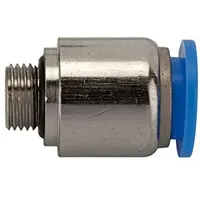 Riegler Gerade Steckverschraubung »Blaue Serie«, rund, G 3/8 außen