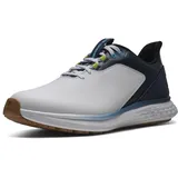 FootJoy Pulse Golfschuh für Herren, Weiß/Gum/Marineblau, Größe 43