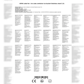 Was Eiswürfelbehälter Eiseimer Edelstahl 2,2L