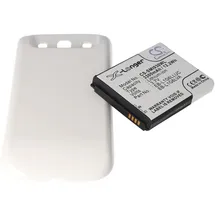 AccuCell Akku Galaxy S III, GT-I9300, Deckel marble-w, Smartphone Akku