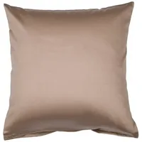 JANINE Mako-Satin-Kissenbezug LENI, Taupe - 40 x 40 cm