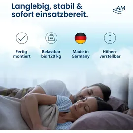 AM Qualitätsmatratzen 7-Zonen Lattenrost verstellbar 180 x 200 cm