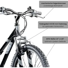 Galano GA20 24" RH 30 cm schwarz/grau 21-Gang V-Brakes