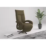 sit&more TV-Sessel Amica Kunstleder 74 x 112 x 82 cm Grün mit Kopfteilverstellung & Drehfunktion