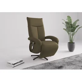 sit&more TV-Sessel Amica Kunstleder 74 x 112 x 82 cm Grün mit Kopfteilverstellung & Drehfunktion