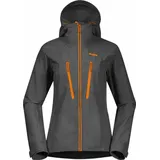 Bergans Cecilie Mountain Jacket Solid Dark Grey/Cloudberry Yellow M