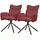 ML DESIGN modern liv Drehstuhl Polyester Rot 2er Set
