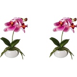 Creativ green Kunstorchidee »Phalaenopsis in Keramikschale«, mit Real-Touch-Blüten, pink