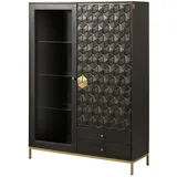 MASSIVMOEBEL24.DE Highboard 120 x 165 x 40 cm grau geölt