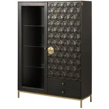 MASSIVMOEBEL24.DE Highboard 120 x 165 x 40 cm grau geölt