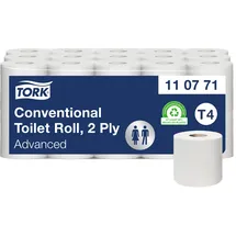 TORK Toilettenpapier T4 Advanced 2-lagig Recyclingpapier, 30 Rollen