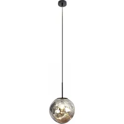 ECO-LIGHT Pendelleuchte Canopus 28cm 1x E27 schwarz / weiss-silber