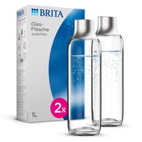 Brita sodaTRIO Flaschen Glasflasche für Brita Wassersprudler 2er Pack