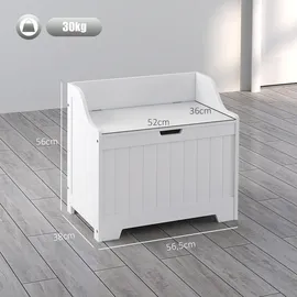 Homcom Aufbewahrungsbox 56,5 x 38 x 56 cm 1-tlg. Weiß