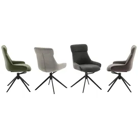 MCA Furniture Esszimmerstuhl, Feingewebe, (2er-Set), drehbar & Schwingfunktion, Sitzhöhe ca. 50 cm