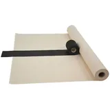 Sensalux Tischdecke Kombi-Set Tischdeckenrolle 1m x 25m creme + Tischläufer 15cm schwarz