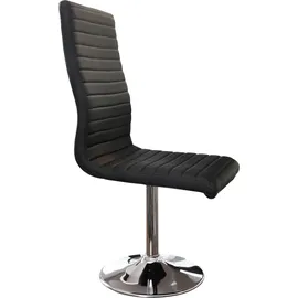 SalesFever Esszimmerstuhl Kunstleder schwarz 4er Set