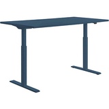 TOPSTAR E-Table elektrisch höhenverstellbarer Schreibtisch petrolblau rechteckig, T-Fuß-Gestell blau 160,0 x 80,0 cm